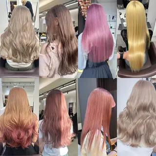 セミロング 天神大名/ブリーチ 鶴岡和幸/ハイトーンのヘアスタイル