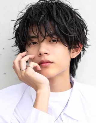 ミディアム パーマ メンズ men’s SUNのヘアスタイル