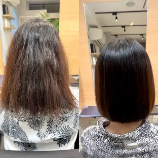 ショート パーマ どんな髪も綺麗に✨ 髪質改善×縮毛矯正のヘアスタイル