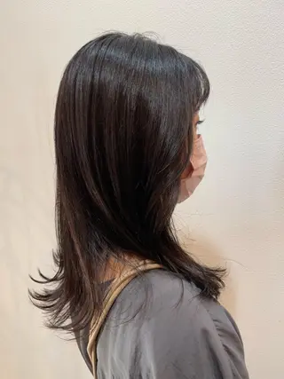 ミディアム カラー ノンダメージサロン/ 豊中/美容室のヘアスタイル