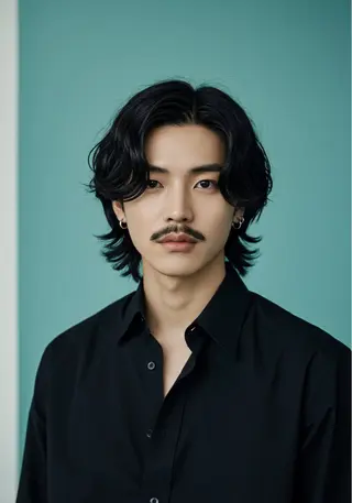 ミディアム パーマ メンズ 🛑柔らか透明感 カラー🛑大谷のヘアスタイル