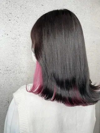 セミロング カラー LUXBE LUCE ひなののヘアスタイル