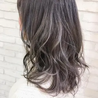 セミロング カラー 横浜🍒ルーツカラー エクステ/RIEのヘアスタイル