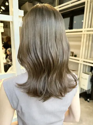 ミディアム ✨透明感カラー/縮毛 恵比寿HAYATO✨のヘアスタイル