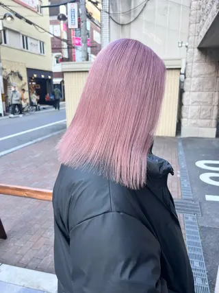 セミロング azusa/心斎橋/ ハイトーンカラーのヘアスタイル