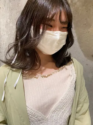 セミロング カラー RISAKO レイヤーカット🎀のヘアスタイル
