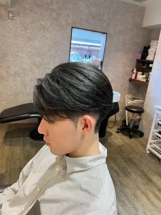 ミディアム パーマ メンズ 田中 識啓のヘアスタイル