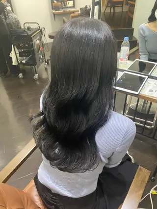 ロング カラー ヘアアレンジ 🍒ᩚ名駅/艶髪 縮毛矯正/あゆ🍒ᩚのヘアスタイル