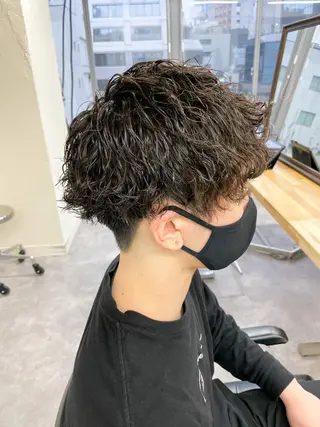 ショート パーマ メンズ メンズパーマ メンズ特化ryoのヘアスタイル