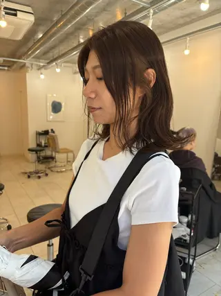 ミディアム カラー eri kinjoのヘアスタイル