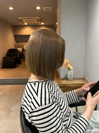 ミディアム カラー ショートカット/ パーマ/齋藤大貴のヘアスタイル