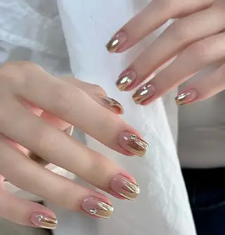 ネイル フィルイン・深爪矯正 長さ出し🎀のネイルデザイン
