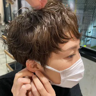 ショート パーマ 落合 優樹のヘアスタイル
