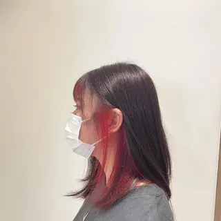 ミディアム カラー 赤澤 海斗のヘアスタイル