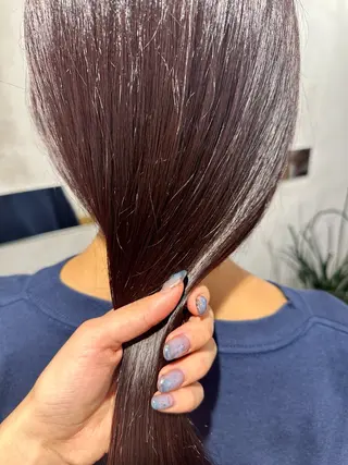 ロング カラー 縮毛矯正・透明感 カラー💙acoのヘアスタイル
