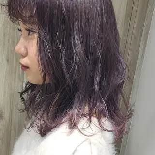 セミロング カラー 荒川 ひなの 新川崎のヘアスタイル