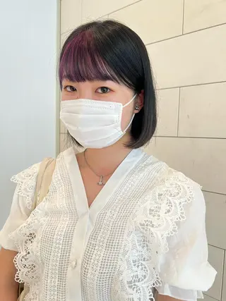 ショート カラー フルガキ ハルカ天神美容室のヘアスタイル