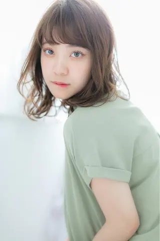 ミディアム カラー 髪質改善、縮毛矯正 店長浅野太郎のヘアスタイル