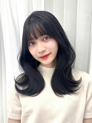 セミロング 映える顔まわり/前髪 特化 💗 ユキマのヘアスタイル