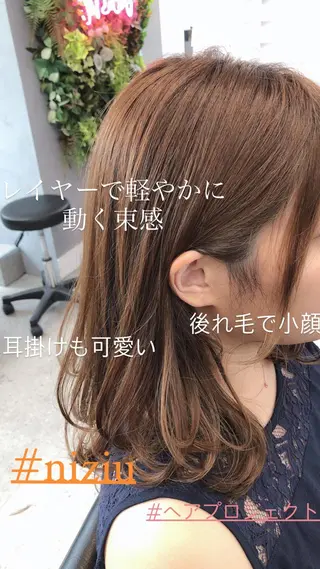 ミディアム 【愛され小顔カット】 YOSHIKIのヘアスタイル