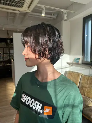 ショート カラー パーマ カラーリスト IKUHOのヘアスタイル