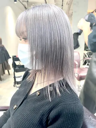 セミロング カラー ヘアアレンジ 🌈インナーカラー ‘ショウマ’🌈のヘアスタイル