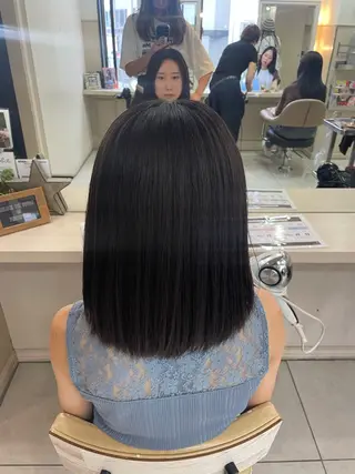 ミディアム 横浜パーマ🌐ボブ✨ 暖色カラーもえかのヘアスタイル