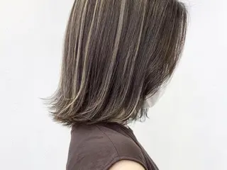 ミディアム カラー タナカ タクヤのヘアスタイル