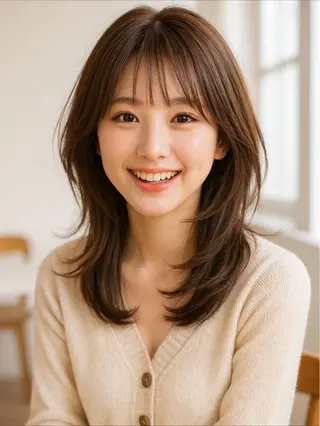 ミディアム モモ🎀 カットモデル大募集❕のヘアスタイル