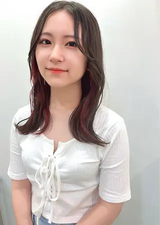 セミロング カラー 尾崎隼大 レイヤー/ウルフのヘアスタイル