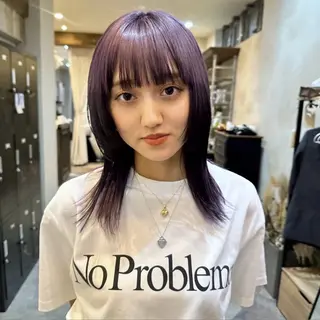 ミディアム カラー 矢澤涼夏 🎀ツヤ髪のヘアスタイル