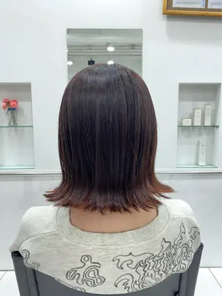 ミディアム カラー ヘアアレンジ 🍒透明感カラー/ emiri🍒のヘアスタイル