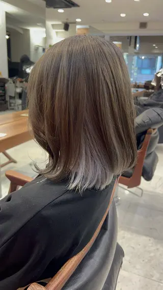 ミディアム カラー ハイトーン /レイヤー/ふみやのヘアスタイル
