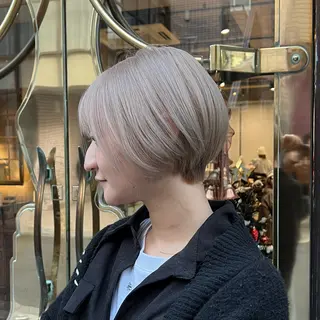 ショート カラー 赤みゼロ/透明感 カラー🌿KANTAのヘアスタイル
