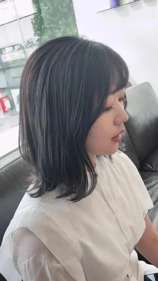 ミディアム カラー ブリーチなし/透明感 カラー🕊️坂入上総のヘアスタイル