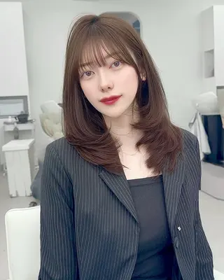 ロング カラー 韓国ヘア　紗希 🦋のヘアスタイル