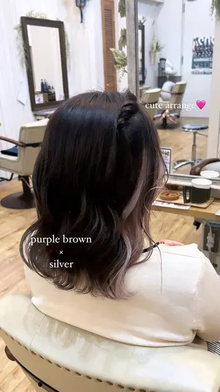 セミロング ヘアアレンジ 🦋韓国風レイヤー 🦋AYANE⁎⁺˳のヘアスタイル