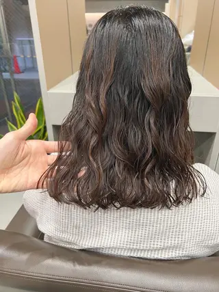 ミディアム パーマ ボブパーマコテ巻き風 パーマNo1深江秀平のヘアスタイル