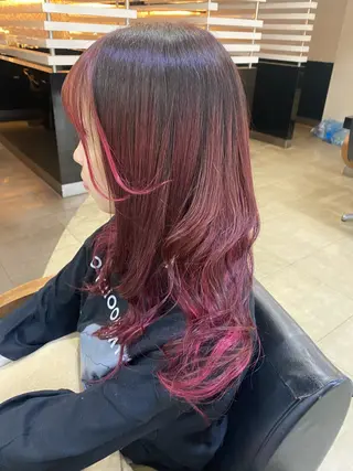 セミロング カラー ヘアアレンジ 烏山 達也のヘアスタイル