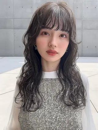 セミロング パーマ ナチュラル×色気パ ーマ 渋谷/マナミのヘアスタイル