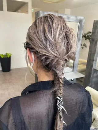 ロング カラー ヘアアレンジ 髪質改善/大阪守口市 🐣Ria‪🐣のヘアスタイル