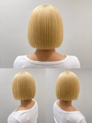 ミディアム カラー ハイトーン/ブリーチ 🦋デザイン森山陽向のヘアスタイル