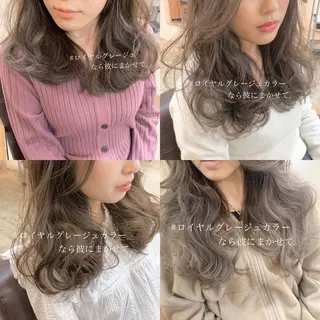ロング カラー ◆感動口コミ/最小顔 理論カット◆森口 峻のヘアスタイル