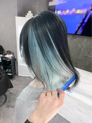 セミロング ブリーチ指名🥇/ ボブ/HISAKIのヘアスタイル