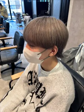 ショート カラー メンズ メンズ専門/阿部修士 カットモデル募集中のヘアスタイル