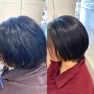 ショート パーマ 饒平名 知也のヘアスタイル