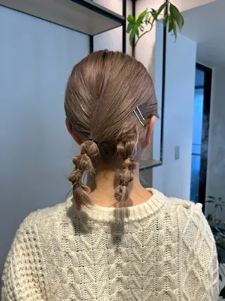 ヘアアレンジ 暖色カラー 奥村陽花のヘアスタイル