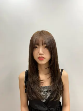ミディアム カラー 有田裕真 【ブリーチカラー】のヘアスタイル