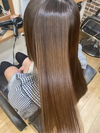 ロング カラー パーマ 國分 伸也のヘアスタイル