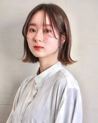 ショート カラー 🌱小顔ヘア/ボブ ミディアム/双葉🌱のヘアスタイル